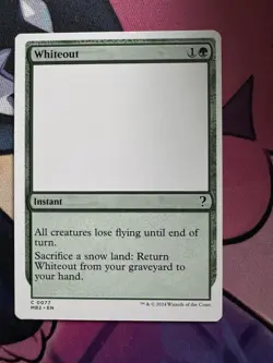1x Whiteout, Mystery Booster 2 - White Border, MTG NM - Image 1
