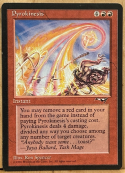 LIMITED EDITION Alliances Vintage MtG Pyrokinesis Unplayed NM - Image 1