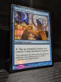 MTG Aura of Dominion *FOIL* - Champions of Kamigawa - Lightly Played - Image 1