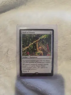 Mint/Near-Mint, English - 1 x MTG Staff of Titania Commander: The Brothers' War - Image 1