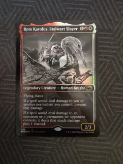 mtg rem karolus, stalwart slayer showcase foil innistrad: midnight hunt - Image 1