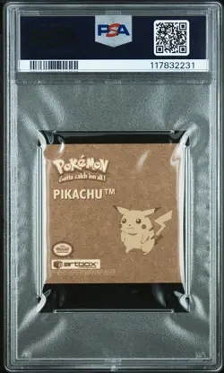 1999 POKEMON STICKERS SER 1 RARE GOLD STICKERS #G08 PIKACHU PSA 8 - Image 2