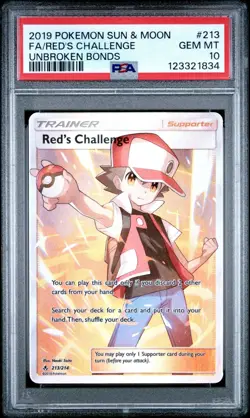 PSA 10 RED'S CHALLENGE 213/214 FULL ART UNBROKEN BONDS POKEMON 😍 - Image 1