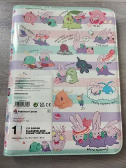 Pokemon Center We're Goomy Zip Binder, Sealed With Small Tear On Side Wrap - Image 1