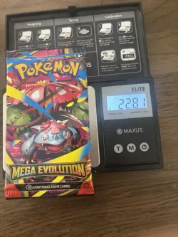 Extremely heavy 22.81g! Pokemon Mega Evolution booster pack English - Image 1