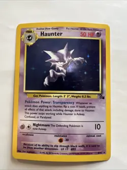 Pokemon TCG Haunter Fossil 6/62 Holo Unlimited Holo Rare - Image 1