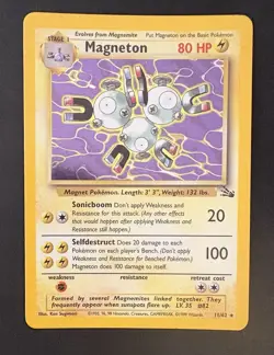 Pokemon Vintage Holo Magneton Fossil 11/62 WotC 1999 - Image 2