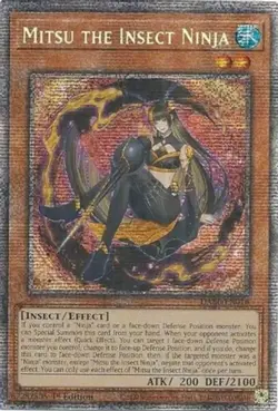 Near Mint, English Yu Gi Oh Mitsu the Insect Ninja - DABL-EN016 - Starlight Rare - Image 1