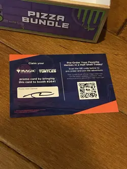 NYCC 2025 Magic The Gathering TMNT Promo Card , Post Card & Pizza Box - Image 3