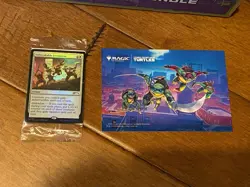 NYCC 2025 Magic The Gathering TMNT Promo Card , Post Card & Pizza Box - Image 5