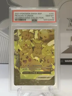Pikachu V-Union SWSH141 SWSH: Sword & Shield Promo Cards Holo PSA 10 - Image 1