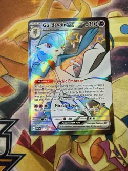 Gardevoir ex SHINY 217/091 Paldean Fates PAF NM Full Art Ultra Rare Pokemon Card - Image 1