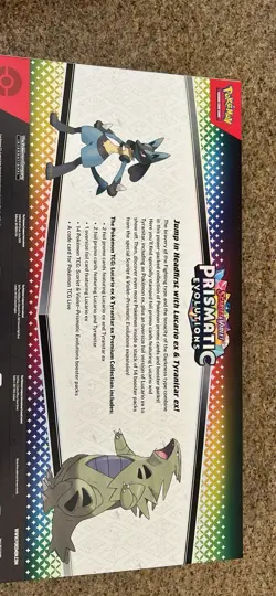 Limited Prismatic Evolutions Box Sealed Pokemon Cards Lucario - Image 2