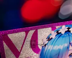 Oversized A5 Premium Waifu Card Wedding Mag Cover Rem Re: Zero Glitter Framed - Image 2