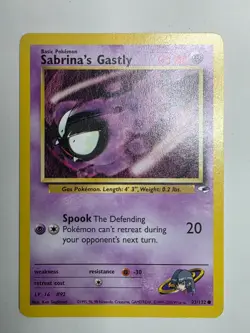 Pokemon Card - Sabrina's Gastly - #93/132 - Gym Heroes - MP - Image 1