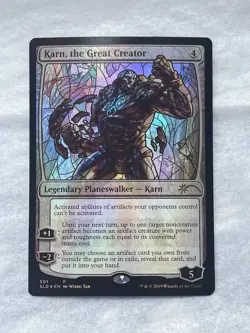 MTG Karn, the Great Creator Foil Stained Glass Secret Lair Drop Series - Image 1