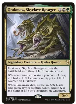 NM Foil Grakmaw, Skyclave Ravager, Zendikar Rising, Magic the Gathering, 223 - Image 1