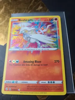 Pokemon TCG Reshiram Shining Fates 017/072 Holo Amazing Rare - Image 1