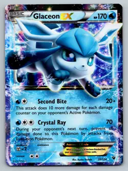 Pokemon TCG Glaceon EX 20/124 XY Fates Collide Ultra Rare LP OC - Image 1
