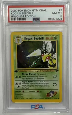 2000 Pokemon Gym Challenge Koga's Beedrill Holo-1st Edition - Image 1