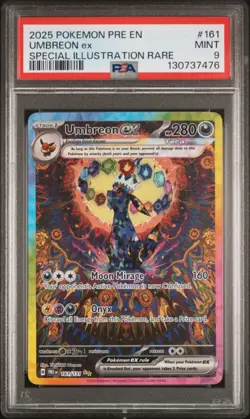 Pokemon Umbreon ex Prismatic Evolutions Special Illustration Rare #161 PSA 9 - Image 1