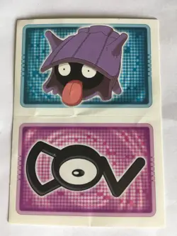 STICKER POKEMON N°90 " SHELLDER " N°201 " UNOWN " MERLIN TOPPS SERIE 2005 - Image 1