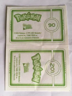 STICKER POKEMON N°90 " SHELLDER " N°201 " UNOWN " MERLIN TOPPS SERIE 2005 - Image 2