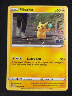 Pikachu - Cosmos Holo - Pokemon GO - 027/078 - NM - Image 1