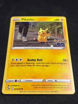Pikachu - Cosmos Holo - Pokemon GO - 027/078 - NM - Image 4