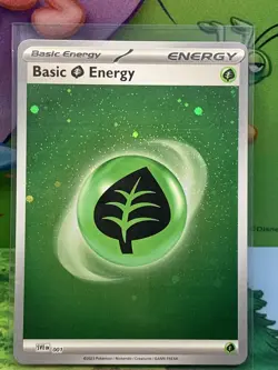 Leaf / Grass Energy Cosmo Holo SVE 001 Pokemon 151 English NM-M - Image 1