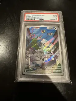 Pokemon TCG Chatot Illustration Rare Temporal Forces 181/162 Graded PSA 9 - Image 1