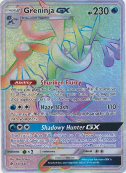 Greninja GX - 133/131 - Secret Rare NM, English Pokemon Forbidden Light - Image 1