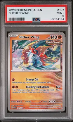 2023 POKEMON PAR EN-PARADOX RIFT #107 SLITHER WING PSA 9 - Image 1