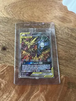 Pokemon-Moltres Zapdos Articuno GX SM210, Hidden Fate Promo SEALED *ERROR CRIMP* - Image 1