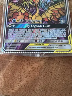 Pokemon-Moltres Zapdos Articuno GX SM210, Hidden Fate Promo SEALED *ERROR CRIMP* - Image 5