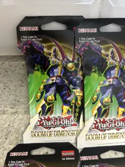 🔥 Yu-Gi-Oh! Doom of Dimensions Sleeved Booster Packs LOT Of 5- 1st Edition🔥🔥 - Image 2