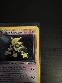 Pokemon TCG Dark Alakazam Holo Card Team Rocket Set 1999 Vintage - Image 2