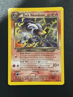 Pokemon Neo Destiny Dark Houndoom Holo Rare Card 7/105 NM - Image 2