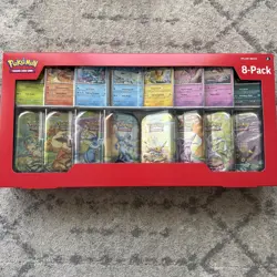 Costco Pokemon Trading Card Game Prismatic Evolutions 8-Pack Mini Tins - Image 1