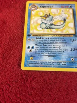 1st Edition Vaporeon 28/64 Jungle Regular Pokemon Card Wotc Played - Image 4