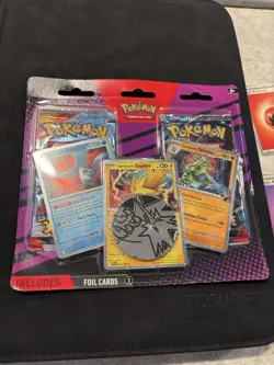 TCGuard Binder 9 Pocket Black With Pokemon Card Two Packs And Energies - Image 3
