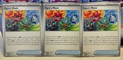 (Set Of 3) Pokemon Prismatic Evolution TCG Item Card - Ogre's Mask (118/131) - Image 1