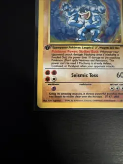 Pokemon Card Machamp 100 HP Holo 1st Edition Seismic Toss - Image 5