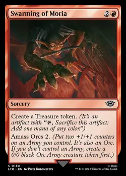 (2x FOIL) SWARMING OF MORIA - The Lord of the Rings - MTG Magic the Gathering - Image 1