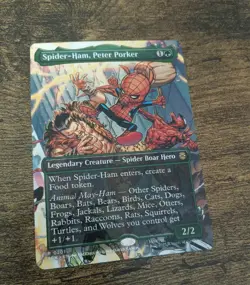 MTG Spider-Ham, Peter Porker Borderless - Spiderman - 201 Rare - Image 1