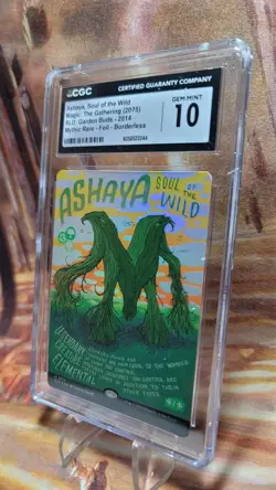 MTG Ashaya, Soul of the Wild #2014 🌈 Foil Borderless SLD Garden Buds CGC 10 - Image 4