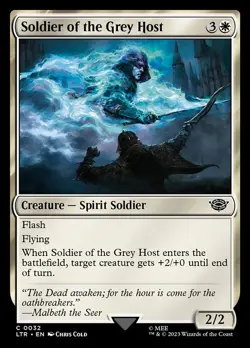 (3x FOIL) SOLDIER OF THE GREY HOST The Lord of the Rings MTG Magic the Gathering - Image 1
