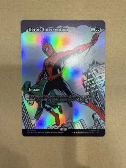 FOIL Heroic Intervention (Borderless) 0034 MTG Spider-Man - Image 1