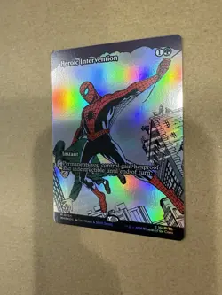 FOIL Heroic Intervention (Borderless) 0034 MTG Spider-Man - Image 3