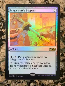 MTG Magistrate's Scepter FOIL x1 Core Set 2019 M19 NM, Magic the Gathering - Image 1